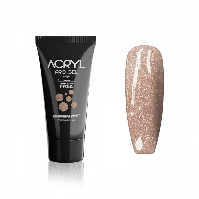 Acryl Pro Gel Starlight Bronze - Brez HEMA & TPO — 15 g