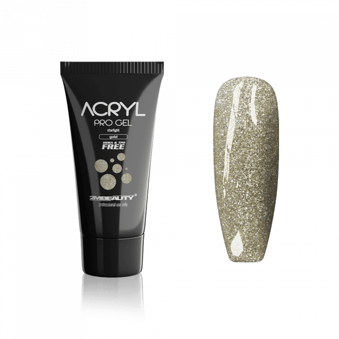 Acryl Pro Gel Starlight Gold - Brez HEMA & TPO — 15 g